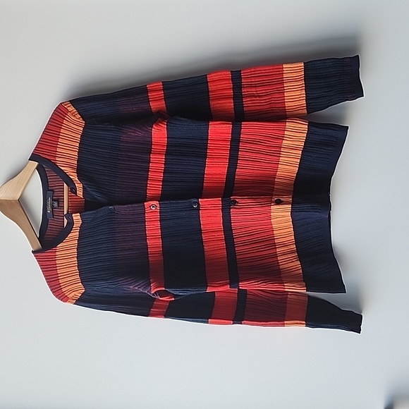Brooks Brothers Sweaters - Brooks Brothers Stripe Unique Rib Knit Cotton Sweater Cardigan